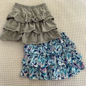 Spotted Zebra || 6T Girls Tiered Ruffled Colorful Skirt Bundle